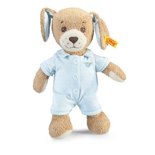 Мягкая игрушка Steiff Good Night Dog blue (Штайф Собачка Спокойной ночи голубая 28 см) - фото