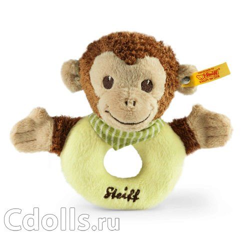Мягкая игрушка Steiff Jocko Monkey Grip Toy (Штайф Погремушка-колечко Обезьянка Джоко 12 см) - фото