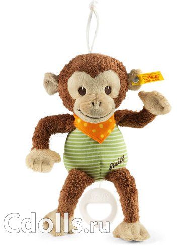 Мягкая игрушка Steiff Jocko Monkey Music Box (Штайф Обезьянка Джоко с музыкальной шкатулкой 22 см) - фото