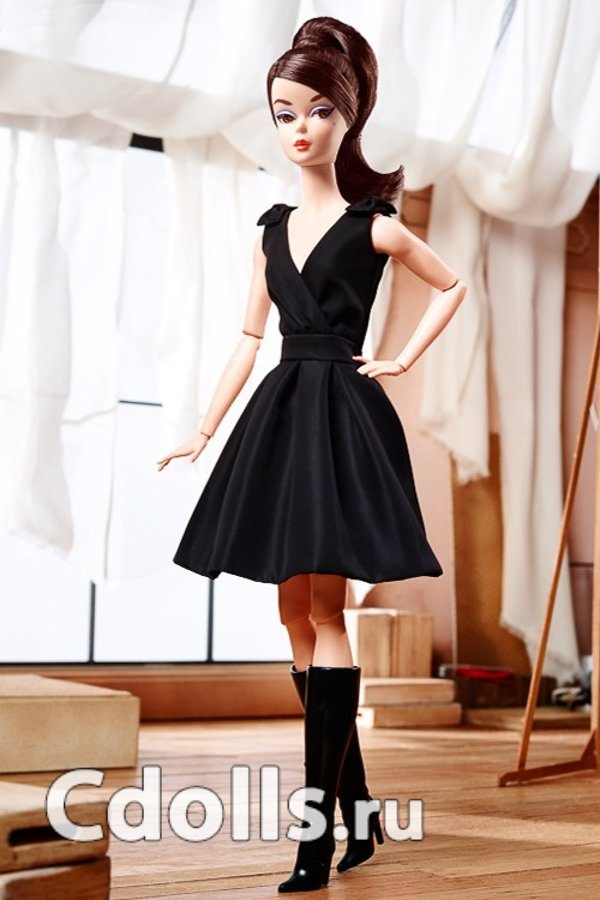 Кукла Barbie Classic Black Dress Brunette (Барби Классическое черное платье брюнетка) - фото