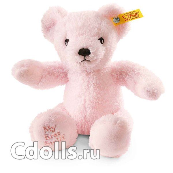 Мягкая игрушка Steiff My First Steiff Teddy Bear Pink (Штайф Мой первый мишка Тедди розовый 24 см) - фото
