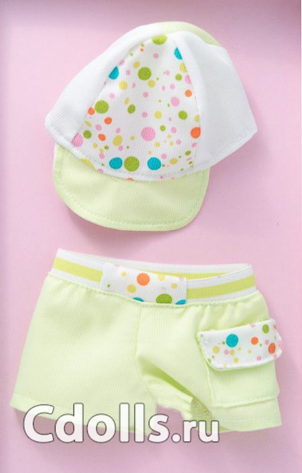 Vestida de Azul Mico Shorts and Cap Set (Комплект из кепки и шорт Вестида де Азул для кукол Мико 30 см) - фото