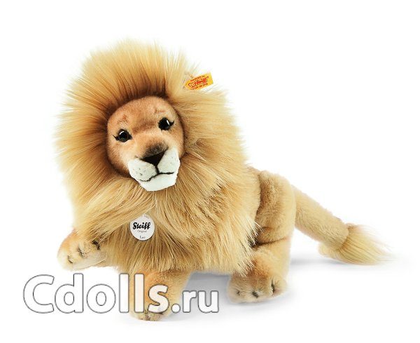 Мягкая игрушка Steiff Leo Dangling Lion (Штайф Лев Лео бежевый 34 см) - фото