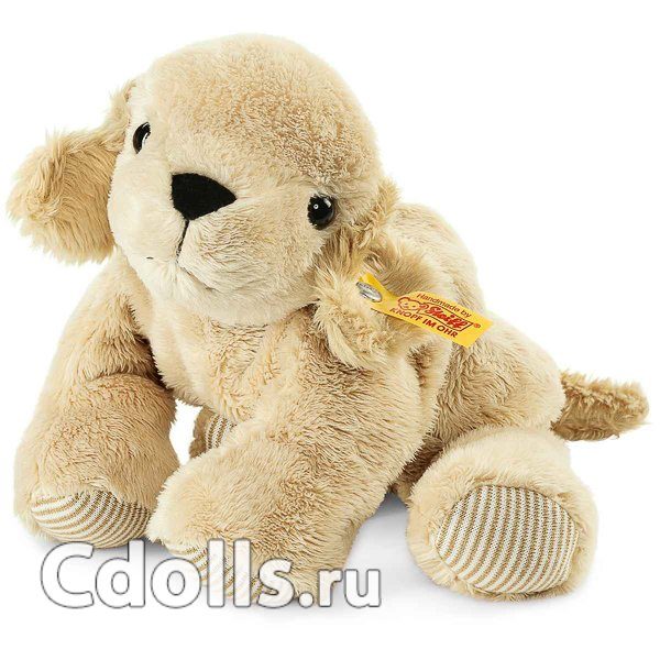 Мягкая игрушка Steiff Floppy Lumpi Golden Retriever Heat Cushion (Штайф Золотистый ретривер Люмпи 22 см с тепловой подушечкой) - фото