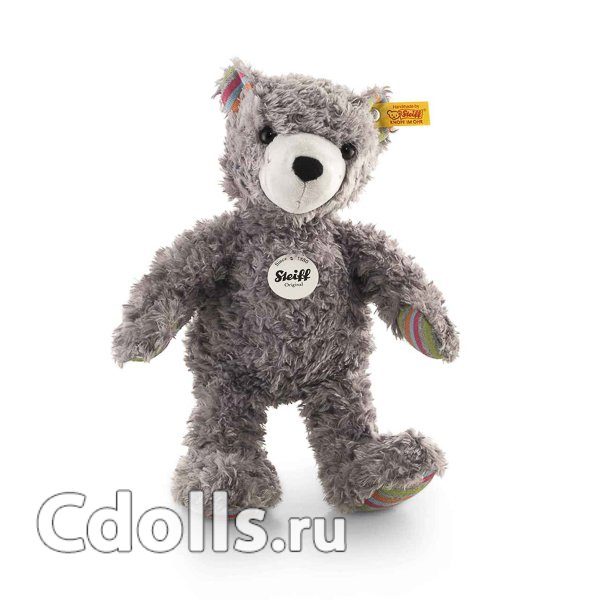 Мягкая игрушка Steiff Lucky Teddy Bear (Штайф Мишка Тедди Лаки серый 27 см) - фото