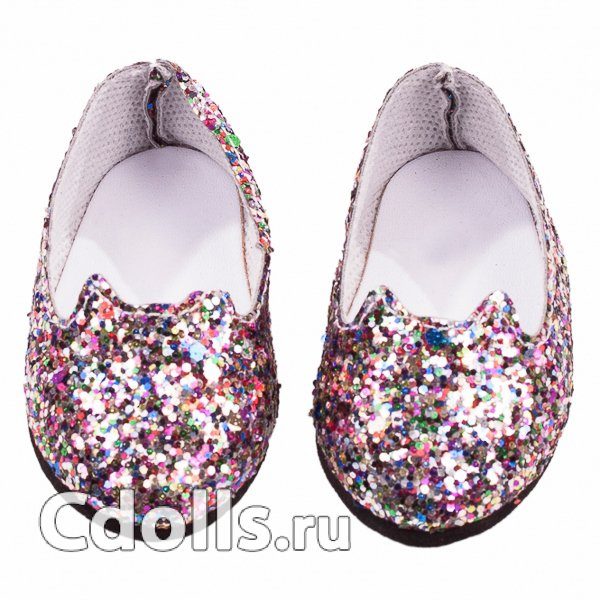 Gotz Glitter Shoes (Блестящие туфли с пайетками для кукол Готц 42 - 50 см) - фото