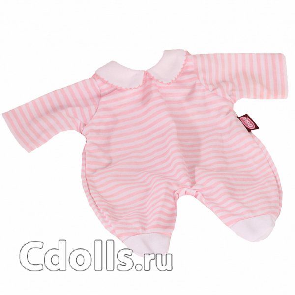 Gotz Pink Striped Romper Suit Size M (Комбинезон в полоску для кукол Готц 42 - 46 см) - фото