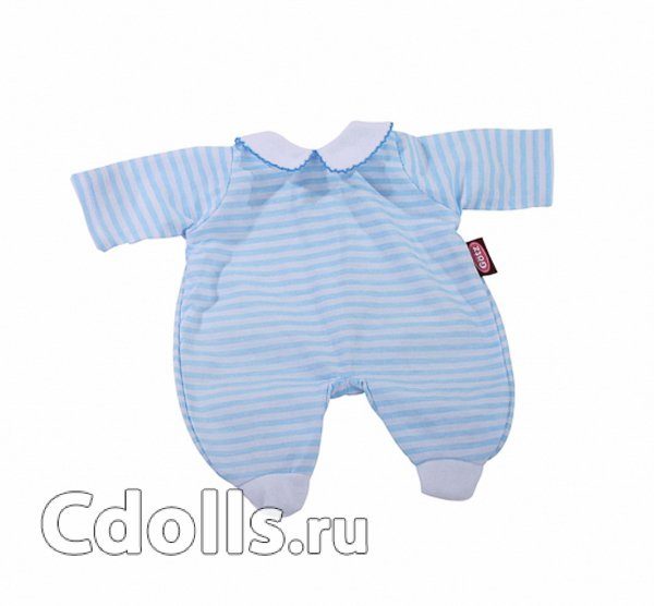 Gotz Blue Striped Romper Suit Size M (Комбинезон в полоску для кукол Готц 42 - 46 см) - фото