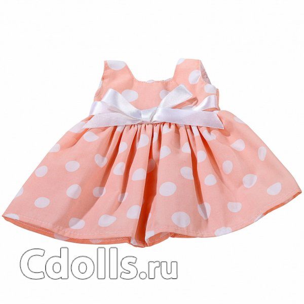 Gotz Dress With Dots Size XL (Платье в горох для кукол Готц 45 - 50 см) - фото
