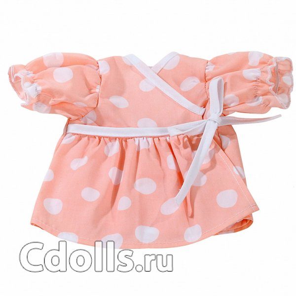 Gotz Baby Dress With Dots Size M (Платье в горох для кукол Готц 42 - 46 см) - фото