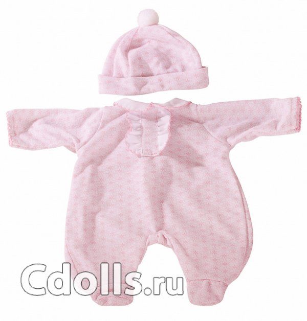 Gotz Sky Pink Romper with Hat Size M (Розовые ползунки для кукол Готц 42 - 46 см) - фото