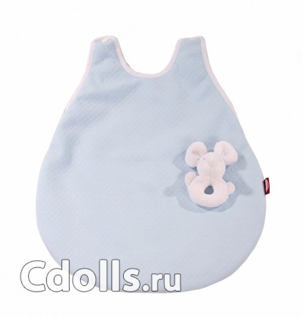 Gotz Blue Sleeping Bag With Cuddly Mouse for 48 cm Cookie baby dolls (Голубой спальный мешок для кукол Готц Cookie 48 см) - фото