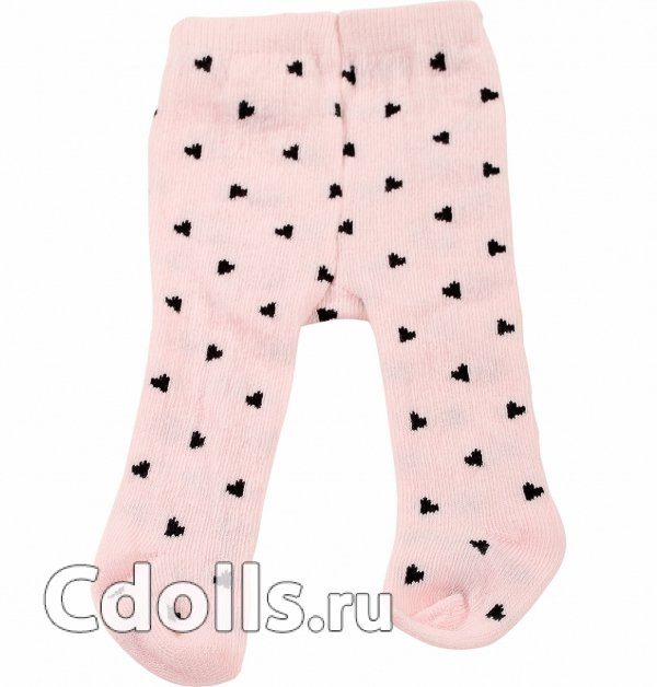 Gotz Pink Tights In Hearts Size S (Розовые колготки в сердечки для кукол Готц 30 - 33 см) - фото