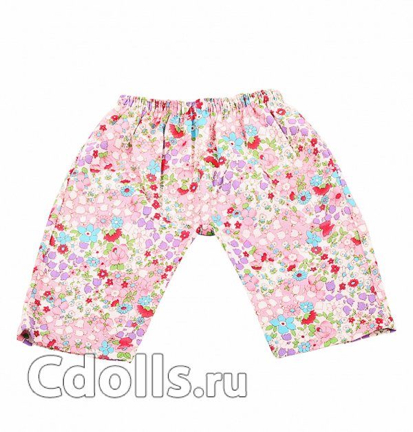 Gotz Floral Trousers Size S (Штаны в цветочный принт для кукол Готц 30 - 33 см) - фото