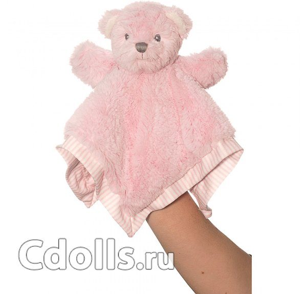 Suki Кукла-перчатка Мишка Hug-a-Boo Розовый с Одеяльцем - фото