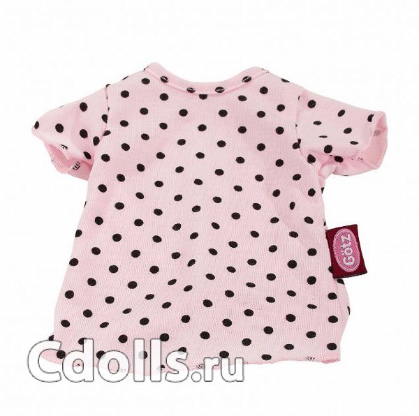 Gotz T-Shirt Black Dots Size M (Майка в черный горох для кукол Готц 42 - 46 см) - фото