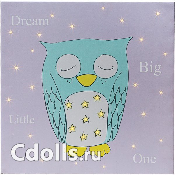Настенный ночник Suki Bedtime Buddies Light-Up Wall Canvas Winx Owl (Зуки ночник сова Винкс) - фото