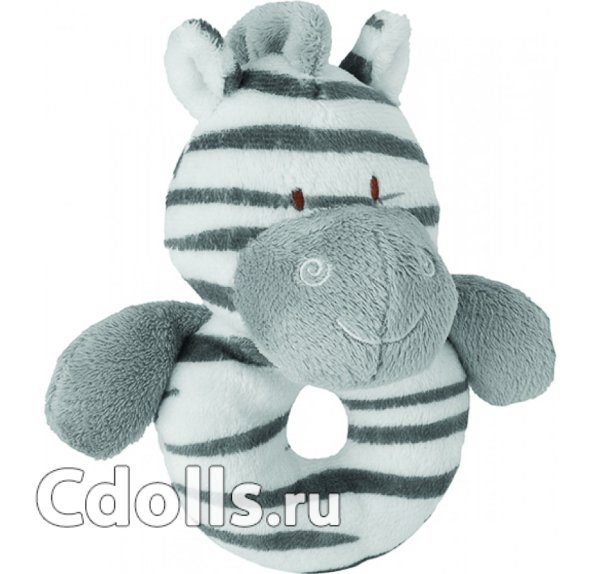 Мягкая игрушка Suki Jungle Friends Zooma Zebra Rattle (Зуки Колечко-погремушка Друзья из джунглей Зебра Зума) - фото