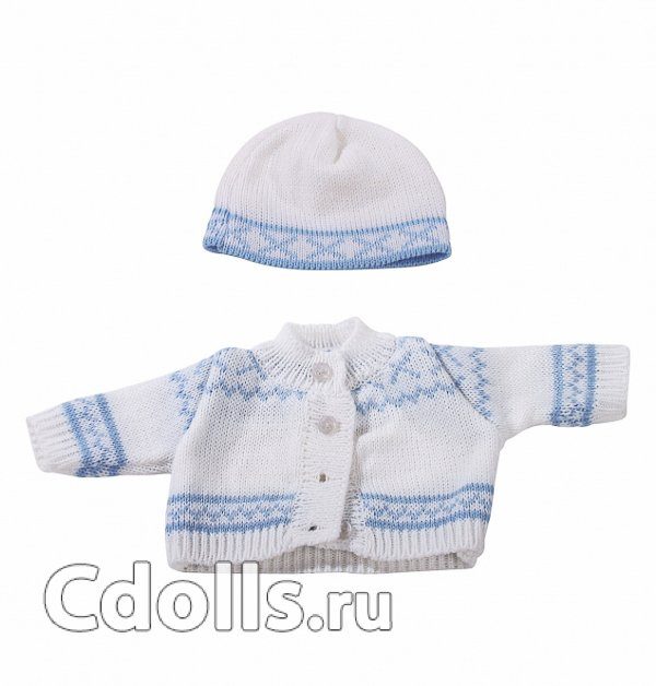 Gotz Blue Norway Knitted Ensemble Size M/XL (Голубой Норвежский комплект для кукол Готц 42 - 50 см) - фото