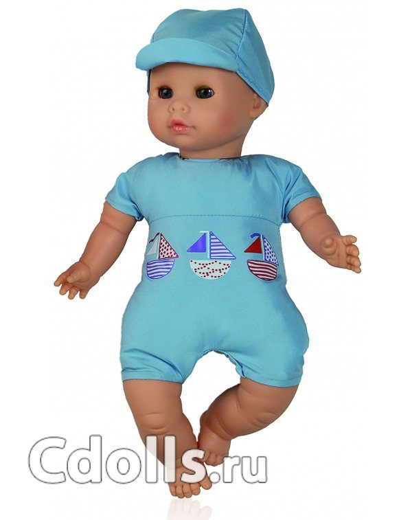 Кукла Paola Reina Baby Bubbles (Паола Рейна мальчик в голубом комбинезоне для купания) - фото