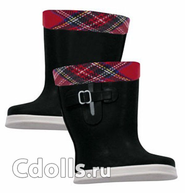 Gotz Black Wellies Size M/XL (Черные резиновые сапоги для кукол Готц 42 - 50 см) - фото