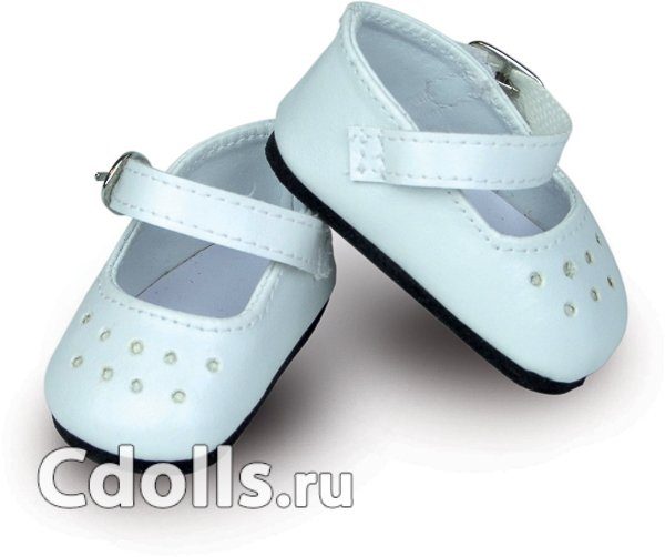 Petitcollin flanged shoes colour white (Белые туфли для кукол Петитколин 39 см, 40 см, 44 см, 48 см) - фото