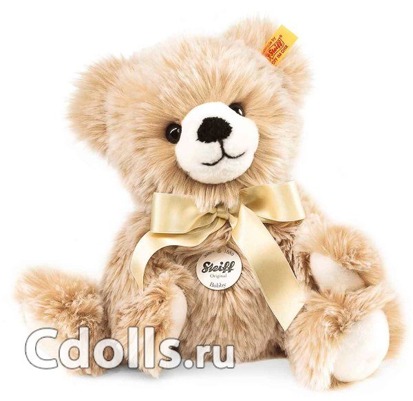 Мягкая игрушка Steiff Bobby Dangling Teddy bear (Штайф Мишка Тедди Бобби бежевый 30 см) - фото