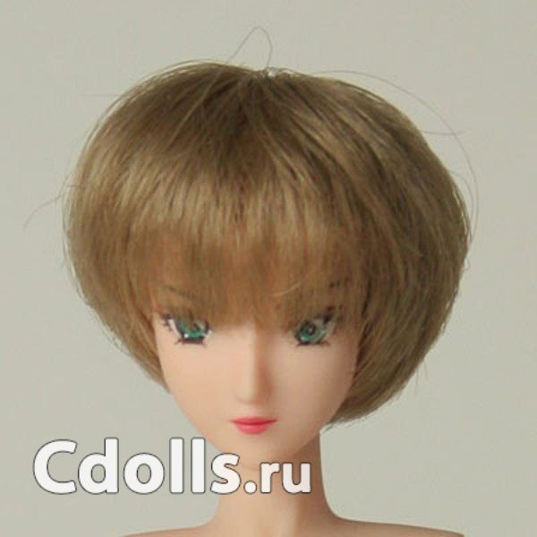 Парик Obitsu 1/6 Wig Small Short Hair Ash Gold (Короткий золотисто-пепельный для кукол Обитсу 27 см) - фото