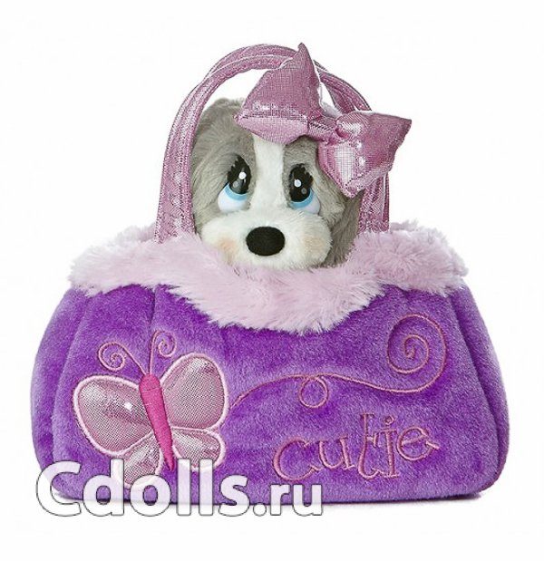 Мягкая игрушка Maru and Friends sad Sam Honey (Мару энд Френдз собачка грустный крошка Сэм в сумочке) - фото