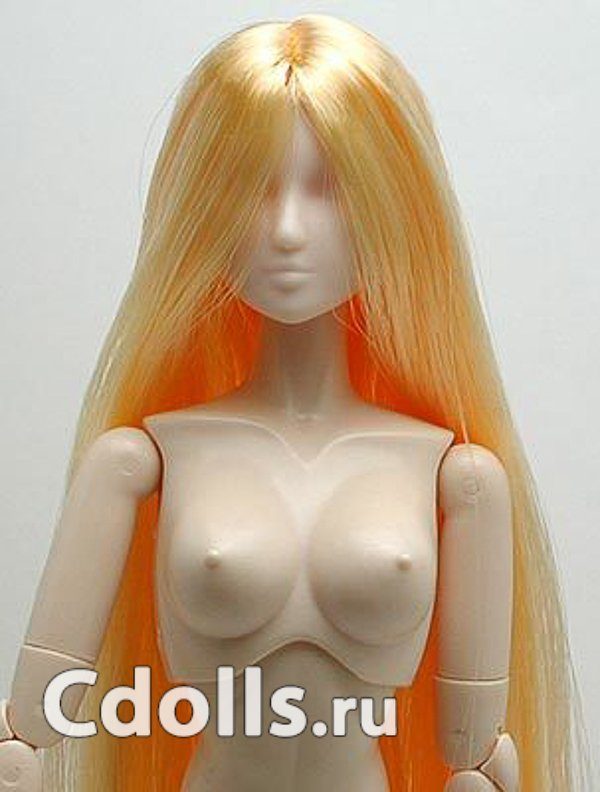 Голова Obitsu 1/6 White Head 01 Blonde Hair (Белый цвет волосы блонд для кукол Обитсу 27 см) - фото