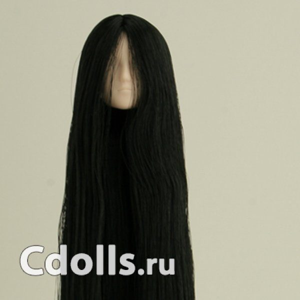 Голова Obitsu Hair Transplant Head 02 Whity (Белый цвет чёрные волосы для кукол Обитсу 27 см) - фото