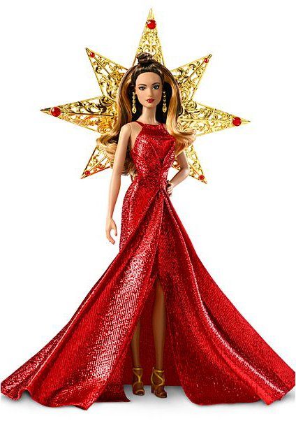 Кукла Barbie 2017 Holiday (Барби Праздничная 2017 шатенка) - фото