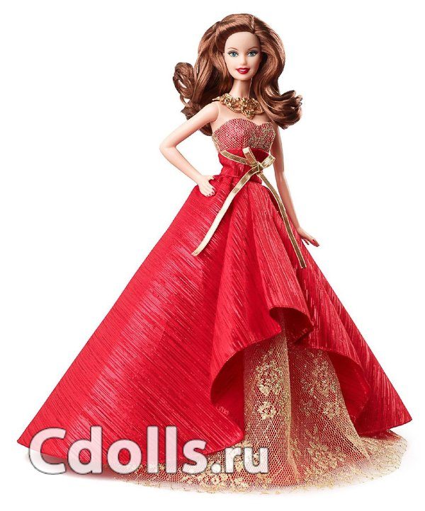 Кукла Barbie 2014 Holiday (Барби Праздничная 2014 шатенка) - фото