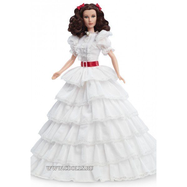 Кукла Barbie Gone With The Wind Scarlett OHara (Барби Скарлетт О’Хара в белом платье) - фото