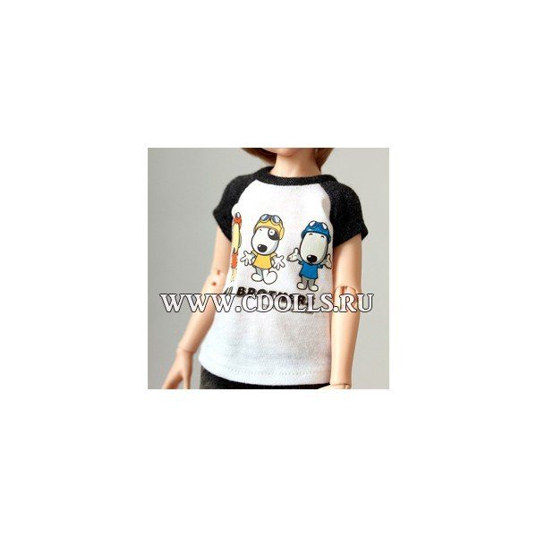 Футболка Iplehouse Azi round T-shirt (Братья Ази в двух вариантах для кукол Иплхаус 35 см) - фото