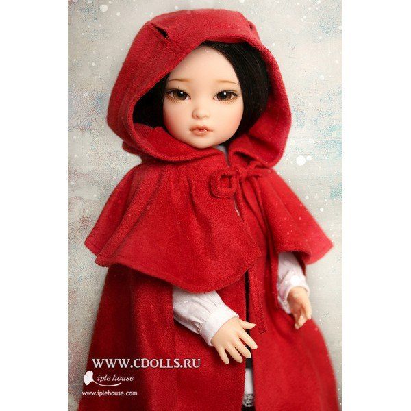 Iplehouse Little Riding Hood (Плащ-накидка с капюшоном для кукол Иплхаус 26 см) - фото
