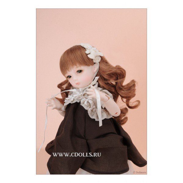 Костюм для девочки Dollmore Timeold Girl Set Choco (В стиле ретро коричневый для кукол Доллмор 26 см) - фото