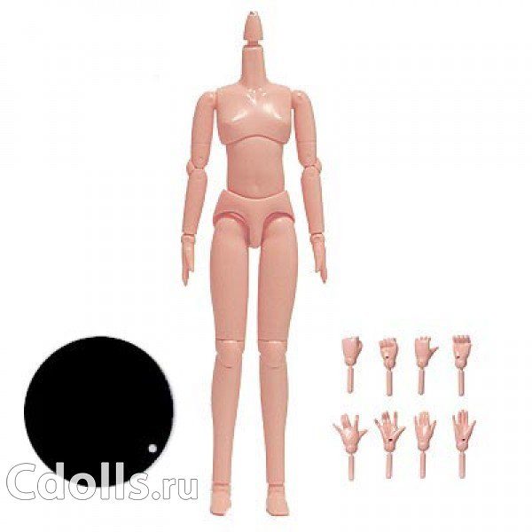 Женское тело куклы Obitsu Body Female with Magnet Whity (с магнитами белый цвет для кукол Обитсу / Мини-Пуллип / Дал / Биул / Миди Блайз) 21 см - фото