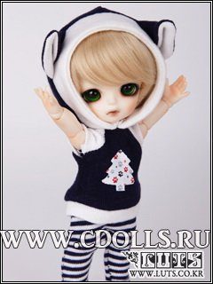 Комплект одежды Luts TDF Baby Cat Set (Малыш-кошка: цвет тёмно-синий для кукол БЖД Латс) - фото