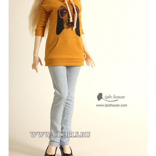 Iplehouse Woman Slimline pants (Брюки слим голубые для кукол Иплхаус 65 см) - фото