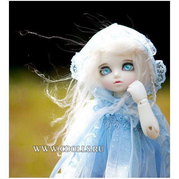 Кукла FairyLand LittleFee Chiwoo Elf Boy Full Package Blue Sylph (Фейриленд ЛитлФи Чиву Эльф мальчик полная комплектация﻿ Голубой Сильф cо спящим лицом с макияжем) - фото
