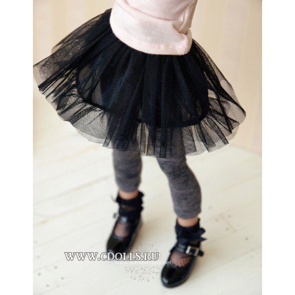 Bambycrony Ballerina skirt (Юбка-пачка черная для кукол Бембикрони 43 см) - фото