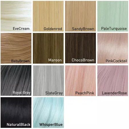 DollGa Wig LR-035_E (Парик с длинными кудрявыми волосами каштановый размер 8-9 дюймов для кукол ДоллГа) - фото