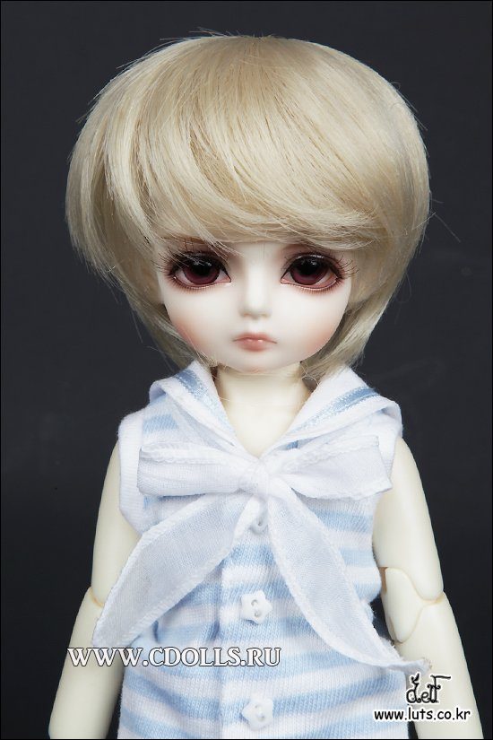 Парик Luts CDW-30 For Honey Delf (Короткий парик с челкой: цвет блонд размер 15-18 см для кукол Латс) - фото