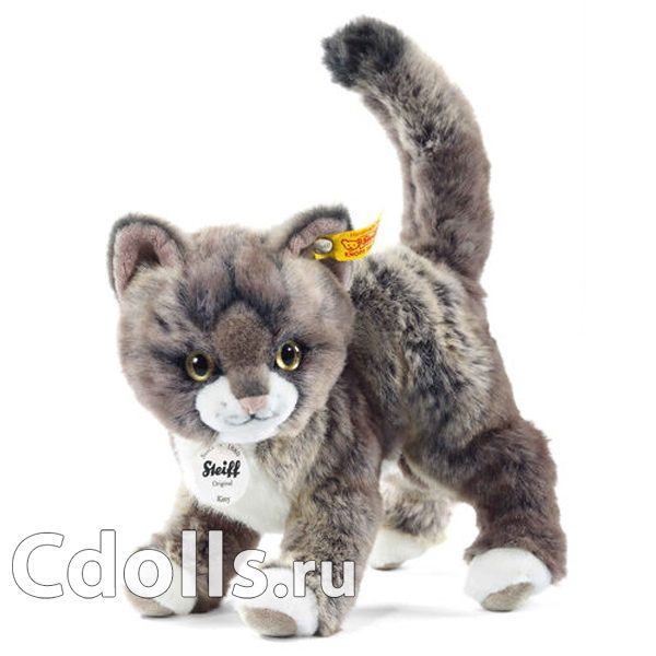 Мягкая игрушка Steiff Kitty cat (Штайф Котенок серый 25 см) - фото