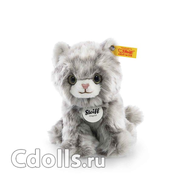 Мягкая игрушка Steiff Minka Kitten (Штайф Котенок Минка серый 17 см) - фото