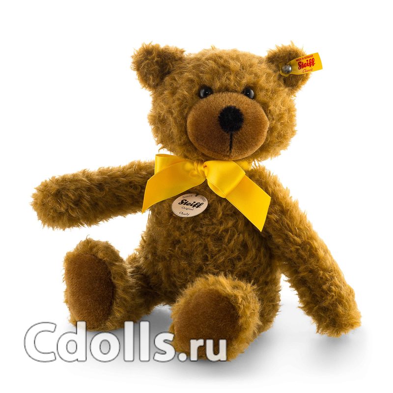 Мягкая игрушка Steiff Сharly Teddy Bear (Штайф Мишка Тедди Чарли со звуковым механизмом коричневый 30 см) - фото