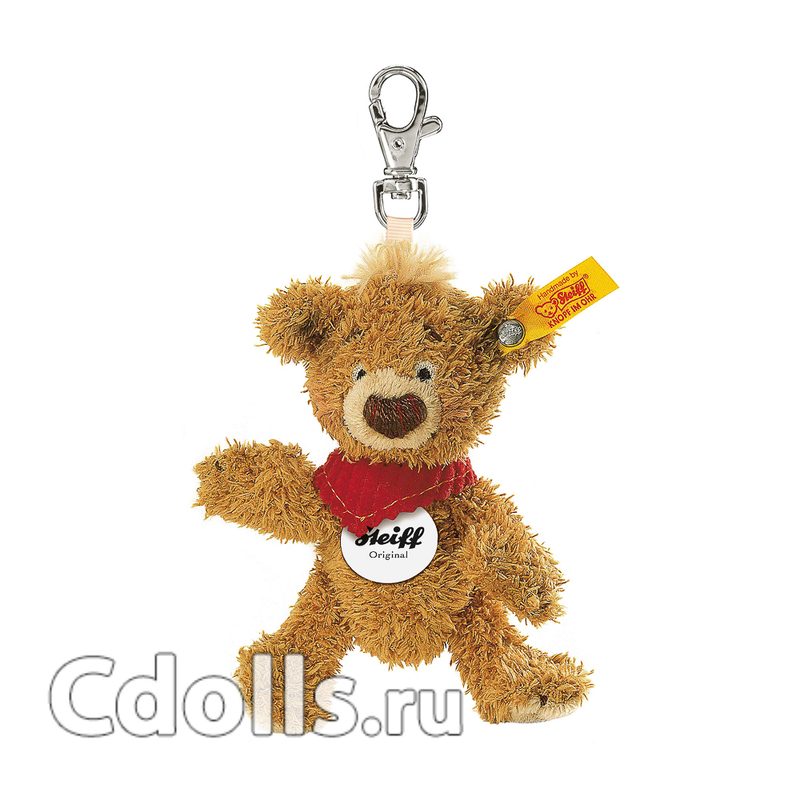 Мягкая игрушка Steiff Keyring Knopf Teddy Bear (Штайф Мишка Тедди Кнопф брелок 11 см) - фото