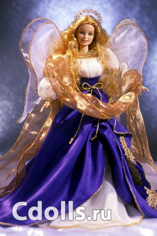 Кукла Barbie Holiday Angel 2000 (Барби Праздничный Ангел в бело-синем наряде) - фото