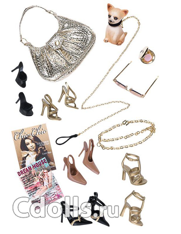 Комплект обуви и аксессуаров Barbie Basics Look No. 02—Collection 001 (Набор №2 из Коллекции №1 для кукол Барби) - фото